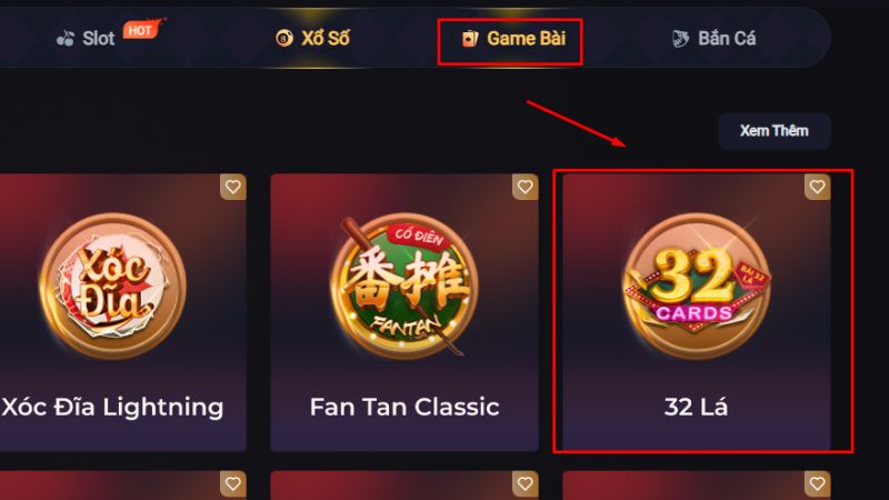 32 Lá thuộc mục game bài tại nhà cái K8CC