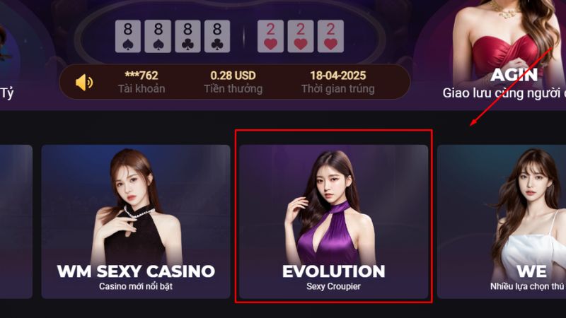 Blackjack Chồng Phỉnh Cược Vô Cực thuộc mục Casino, sảnh Evolution