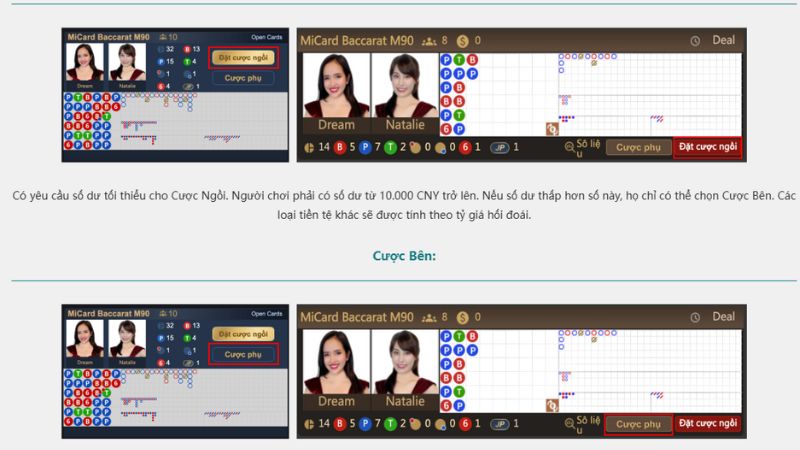 Đôi nét về game MiCard Baccarat