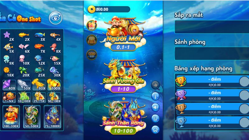 Game có 3 sảnh cược phù hợp với trình độ và kỹ năng của từng người chơi