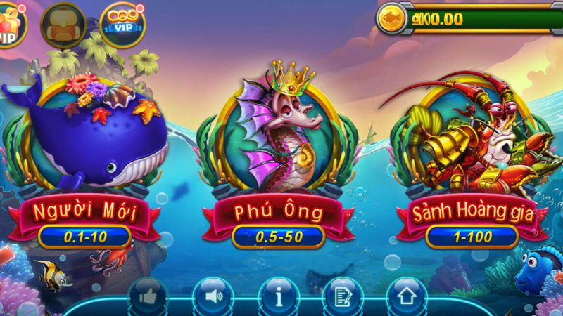 Trại Cá Hoàng Kim có 3 sảnh chơi cho phép anh em thỏa sức tham gia