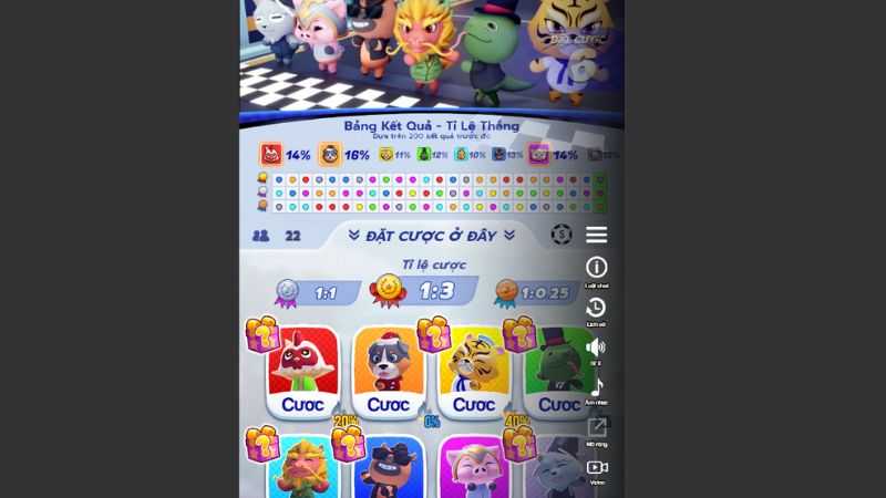 Trong game có 3 bản đồ đua ngẫu nhiên anh em dễ dàng tham gia